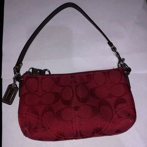 Red coach purse/wristlet